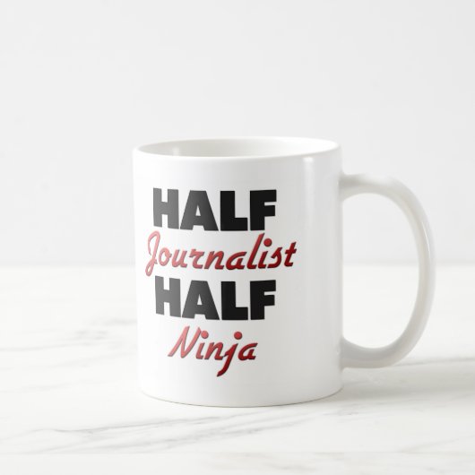 Halber Journalist halbes Ninja Kaffeetasse (Rechts)