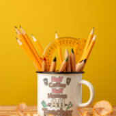 ☕️ halber Kaffee, 💕 halb menschlich, alle Lehrer- Kaffeetasse