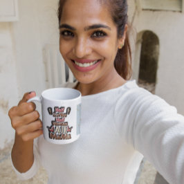 ☕️ halber Kaffee, 💕 halb menschlich, ganz Mama 🍎 Kaffeetasse