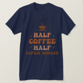 halber Kaffeehausarbeiter T-Shirt (Design vorne)