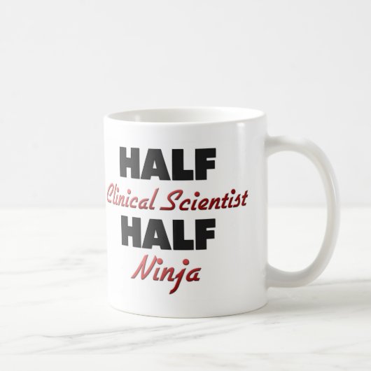 Halber klinischer Wissenschaftler halbes Ninja Kaffeetasse (Rechts)