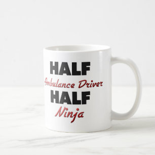 Halber Krankenwagen-Fahrer halbes Ninja Kaffeetasse