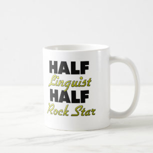 Halber Linguist-halber Rockstar Kaffeetasse