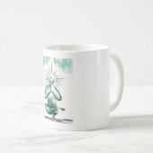 Halber Lotos - Zehe-Balancen-Pose Kaffeetasse (VorderseiteRechts)