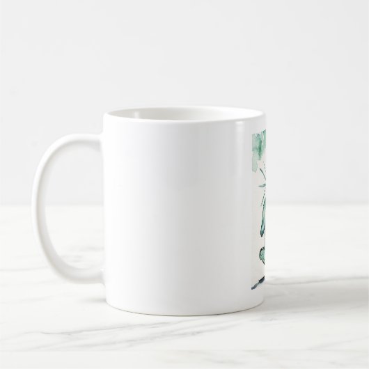 Halber Lotos - Zehe-Balancen-Pose Kaffeetasse (Links)