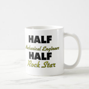 Halber Maschinenbauingenieur-halber Rockstar Kaffeetasse