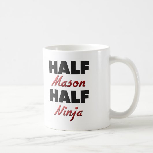 Halber Maurer halbes Ninja Kaffeetasse (Rechts)