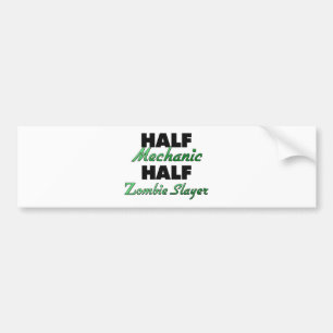 Halber Mechaniker-halber ZombieSlayer Autoaufkleber