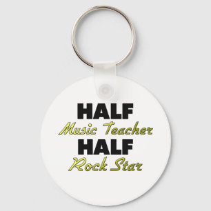 Halber Musik-Lehrer-halber Rockstar Schlüsselanhänger