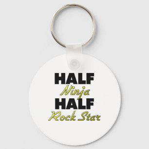 Halber Ninja halber Rockstar Schlüsselanhänger