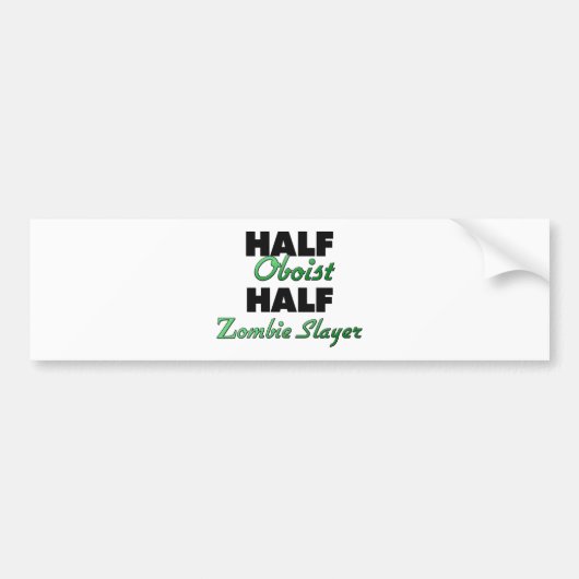 Halber Oboist-halber ZombieSlayer Autoaufkleber (Vorne)