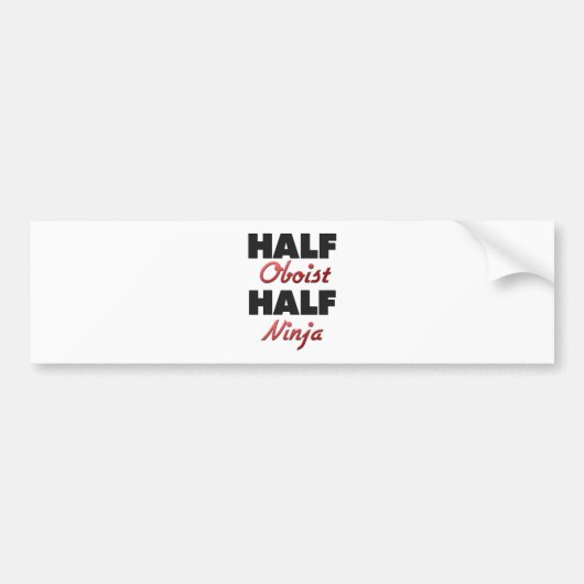 Halber Oboist halbes Ninja Autoaufkleber (Vorne)