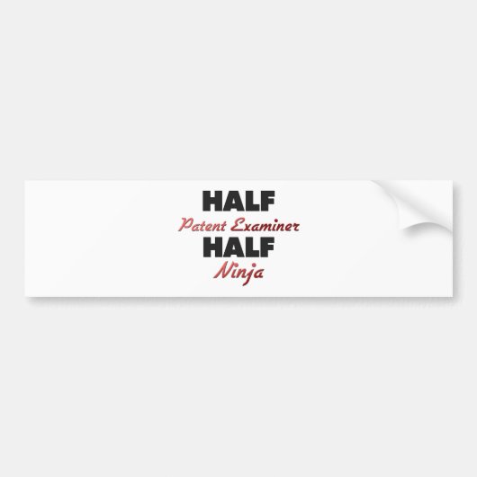 Halber Patent-Prüfer halbes Ninja Autoaufkleber (Vorne)