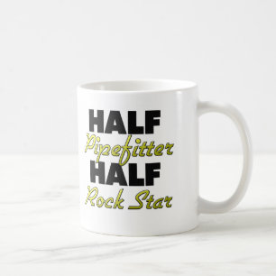 Halber Pipefitter halber Rockstar Kaffeetasse
