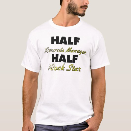 Halber Plattenen-Manager-halber Felsen-Stern T-Shirt (Vorderseite)