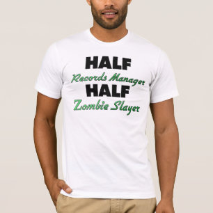 Halber Plattenen-Manager-halber ZombieSlayer T-Shirt