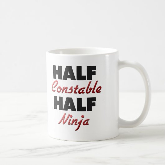 Halber Polizist halbes Ninja Kaffeetasse (Rechts)