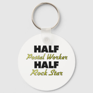 Halber Postangestellter-halber Rockstar Schlüsselanhänger