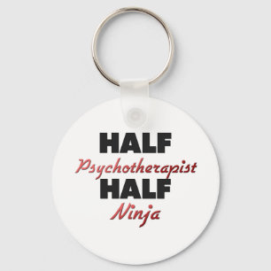 Halber Psychotherapeut halbes Ninja Schlüsselanhänger