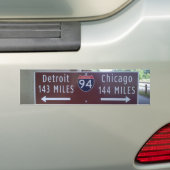 Halber Punkt, Detroit Chicago Autoaufkleber (Auf Auto)