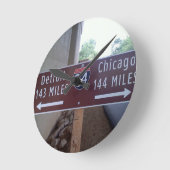 Halber Punkt, Detroit Chicago Runde Wanduhr (Winkel)