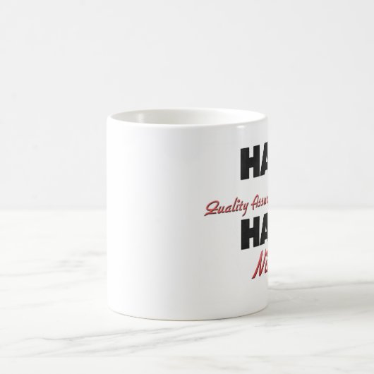 Halber Qualitätssicherungs-Manager halbes Ninja Kaffeetasse (Mittel)