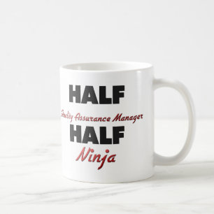 Halber Qualitätssicherungs-Manager halbes Ninja Kaffeetasse