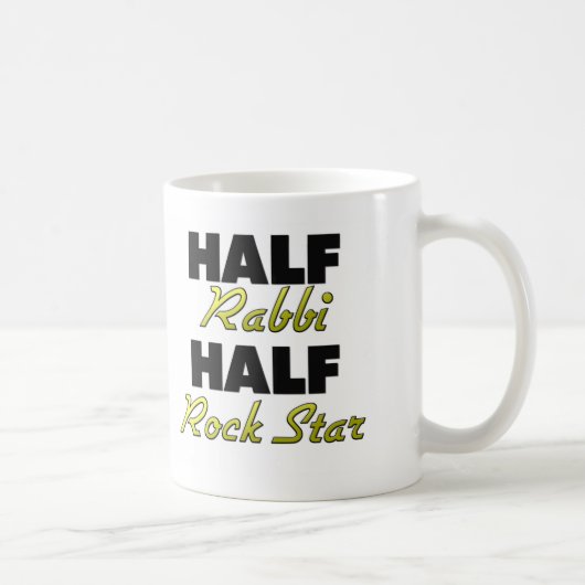 Halber Rabbiner-halber Rockstar Kaffeetasse (Rechts)
