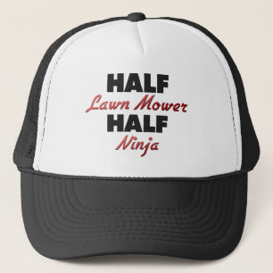 Halber Rasenmäher halbes Ninja Truckerkappe