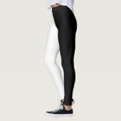 Halber Schwarz-weißer Designer Leggings (Links)