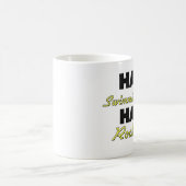 Halber Schwimmen-Trainer-halber Rockstar Kaffeetasse (Mittel)