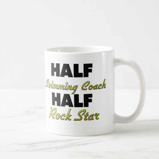 Halber Schwimmen-Trainer-halber Rockstar Kaffeetasse (Rechts)