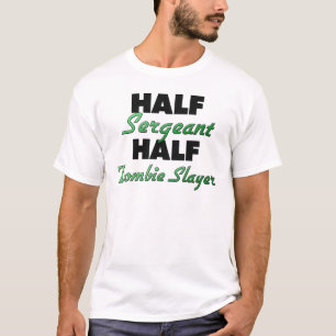 Halber Sergeant-halber ZombieSlayer T-Shirt
