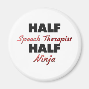 Halber Sprache-Therapeut halbes Ninja Magnet