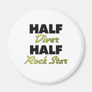 Halber Taucher-halber Rockstar Magnet