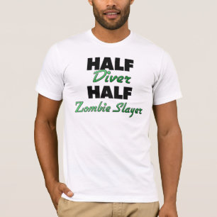 Halber Taucher-halber ZombieSlayer T-Shirt