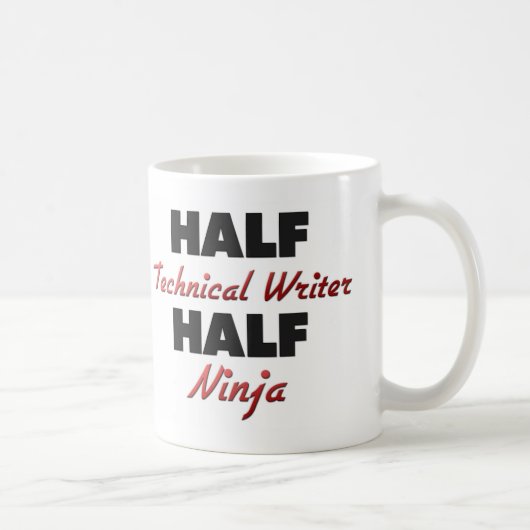 Halber technischer Redakteur halbes Ninja Kaffeetasse (Rechts)