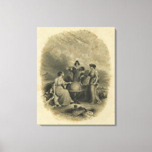 Halber Titel Coltons Atlas der Welt Leinwanddruck