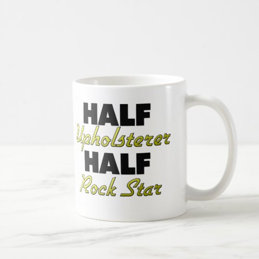 Halber Upholsterer-halber Rockstar Kaffeetasse (Rechts)