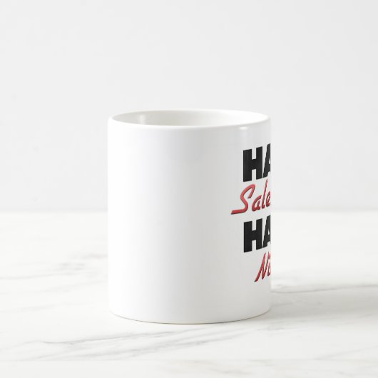 Halber Verkäufer halbes Ninja Kaffeetasse (Mittel)