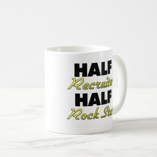 Halber Werbeoffizier-halber Rockstar Kaffeetasse (VorderseiteRechts)
