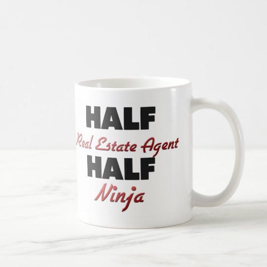 Halber wirklicher Anwesen-Agent halbes Ninja Kaffeetasse (Rechts)