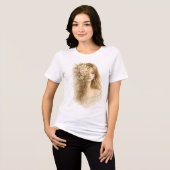 Halbes Blumengesicht Tri-Blend Shirt (Vorderseite voll)