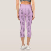 halbes Button bis Geist lila Sterne Capri Leggings (Rückseite)