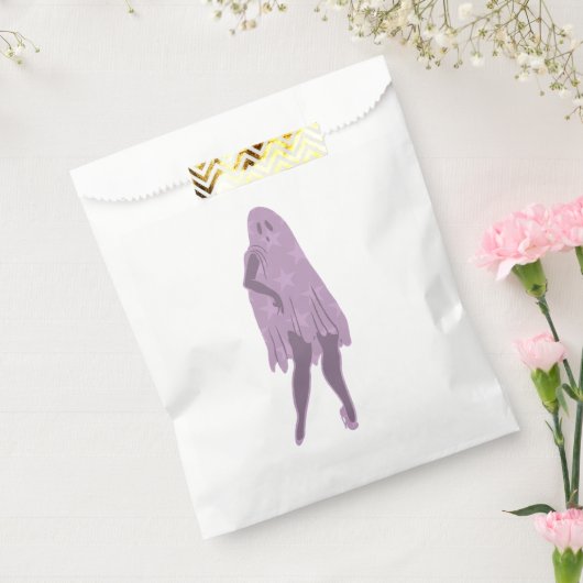 halbes Button bis Geist lila Sterne Geschenktütchen (Versiegelt)