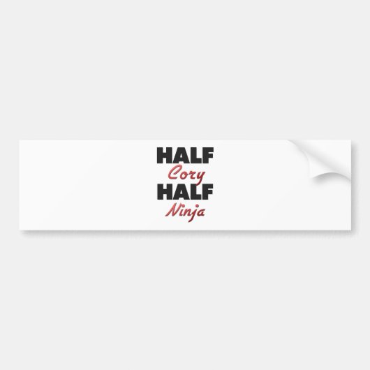 Halbes Cory halbes Ninja Autoaufkleber (Vorne)