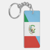 halbes Flaggensymbol Guatemalas Mexiko Schlüsselanhänger (Vorderseite links)