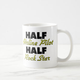 Halbes Fluglinien-Pilothalber Rockstar Kaffeetasse