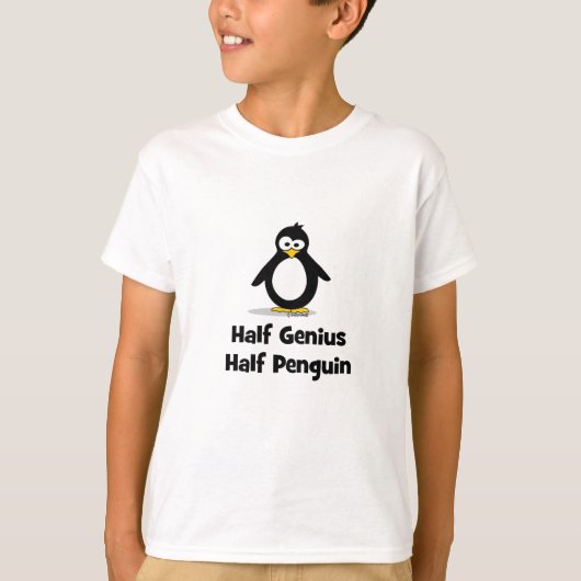 Halbes Genie-halber Pinguin T-Shirt (Vorderseite)