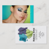 Halbes Gesicht des Make-upkosmetikkünstlers Visitenkarte (Vorne/Hinten)